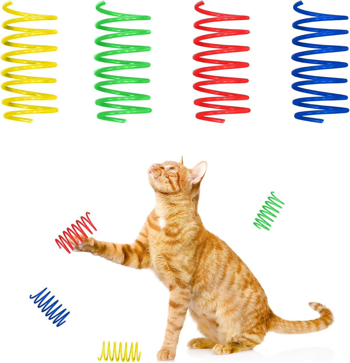 SPOT Colorful Springs Cat Toys - 3" Bouncy Coils for Indoor Cats & Kittens to Swat, Chase & Bite, Safe Lightweight Plastic, Interactive Enrichment Toys, 10-Pack Multi-Color - Image 12