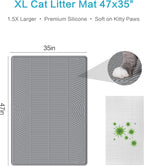 Kabeyoe waterproof litter box mat top angle view showing textured surface