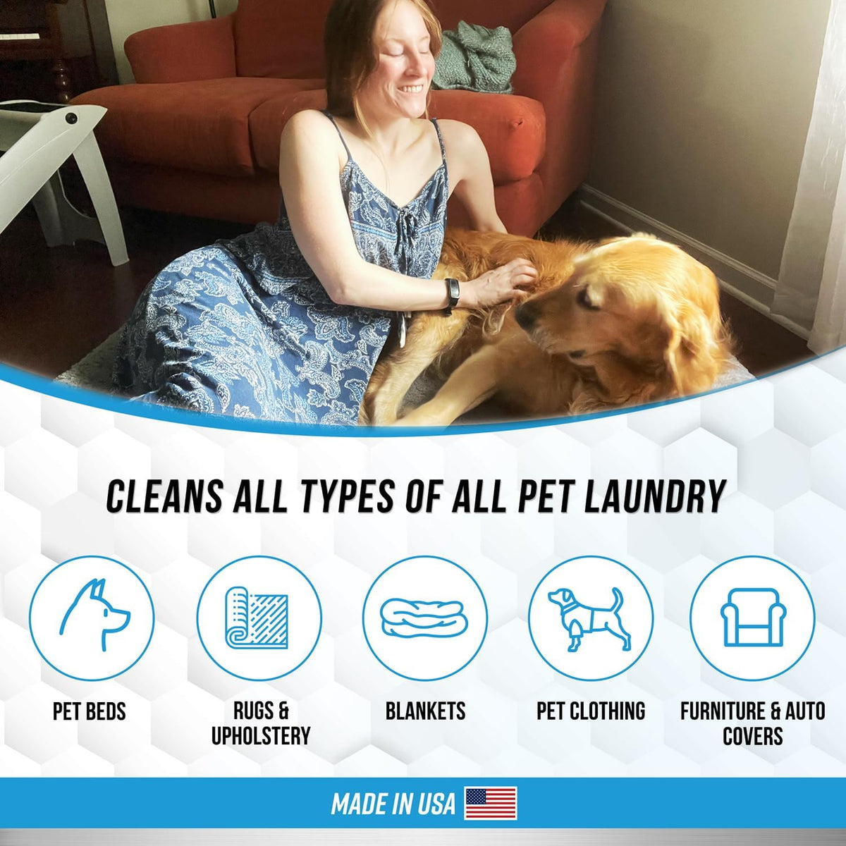 Natural enzymatic laundry cleaner for high efficiency washing machines sixty four loads