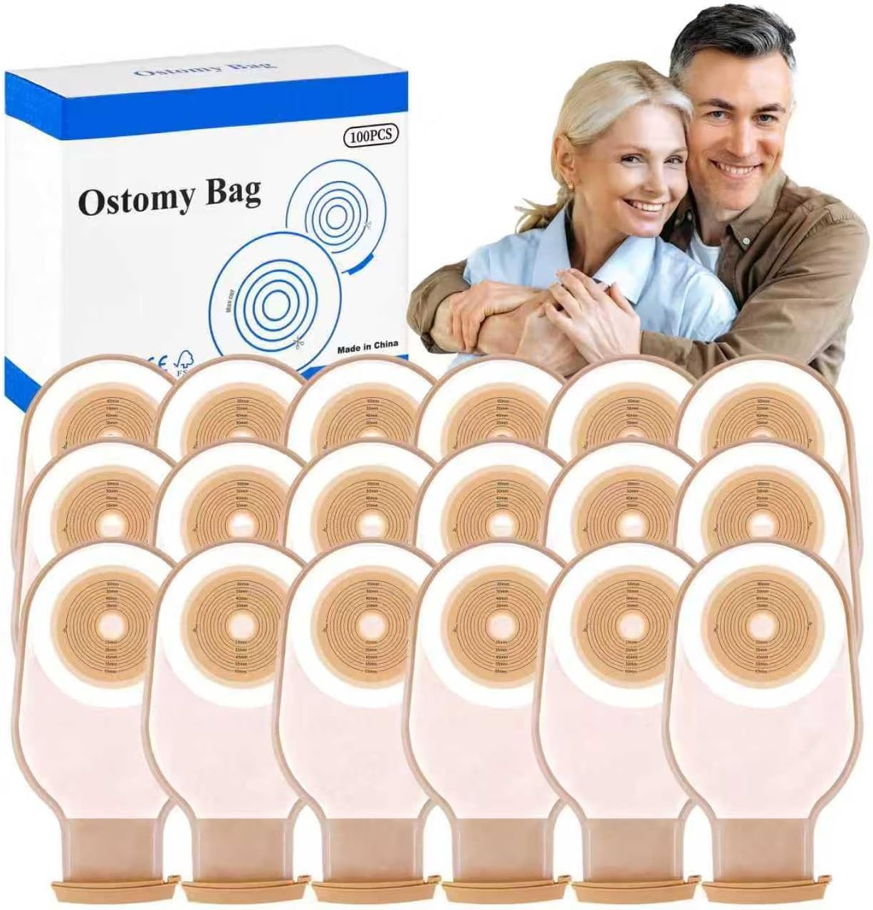 Closecret one piece drainable colostomy bags box front view medical ostomy supplies