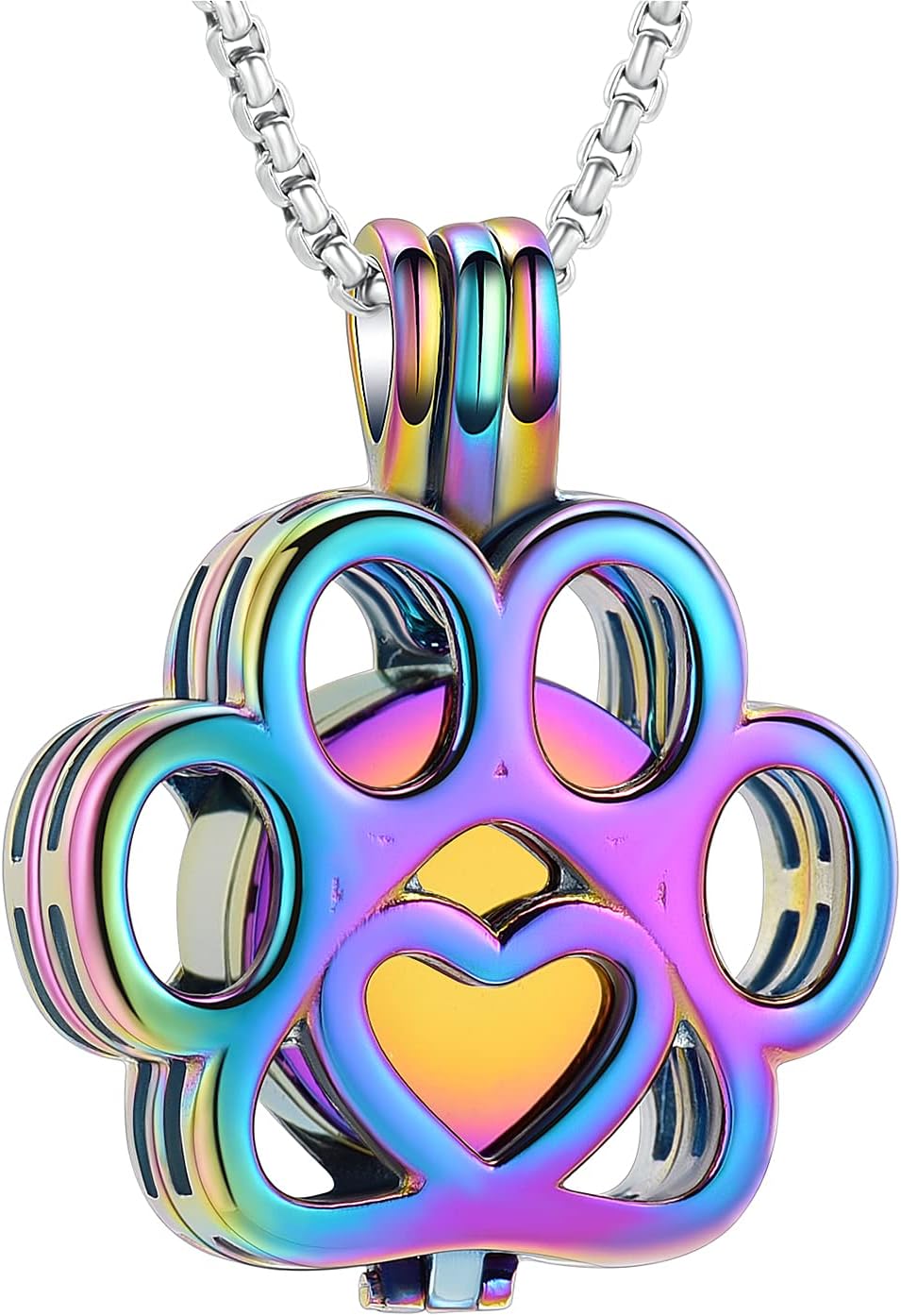 Oinsi Pet Cremation Jewelry For Ashes For Dog/Cat Paw Stainless Steel Memorial Locket Urn Necklace Inside Mini Case Keepsake Cremation Jewelry Women Men - Image 13
