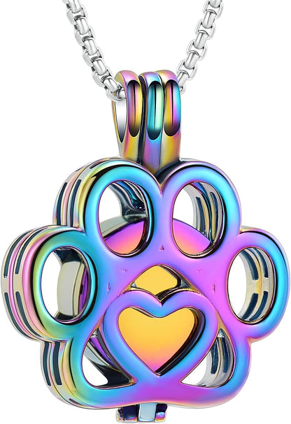 Oinsi Pet Cremation Jewelry For Ashes For Dog/Cat Paw Stainless Steel Memorial Locket Urn Necklace Inside Mini Case Keepsake Cremation Jewelry Women Men - Image 13