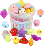 Kingyao Mochi Squishies 24 piece set front view with storage box