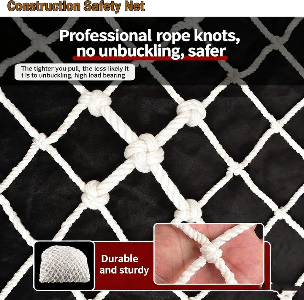 Children playing near safety climbing net