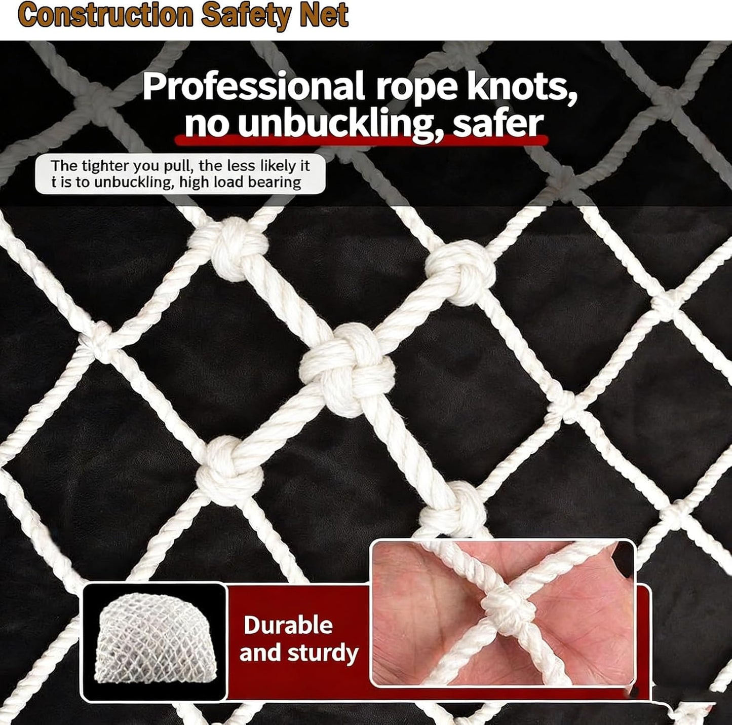 Children playing near safety climbing net