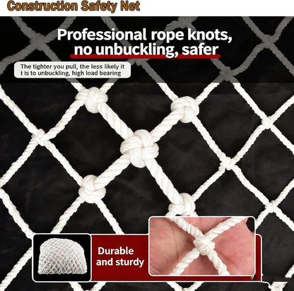Children playing near safety climbing net