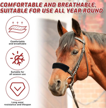 Soft padded training buffer accessories for sensitive horses and ponies.