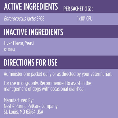 Premium canine immune system support formula with active Enterococcus faecium.
