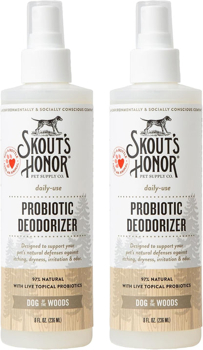 SKOUT'S HONOR Probiotic Pet Deodorizer Spray- Hydrating Daily-Use with Avocado Oil & Omega-3s, Microbiome Friendly Certiified, Paraben & Sulfate-Free, 97% Natural, 8oz, Sunkissed Coconut - Image 12