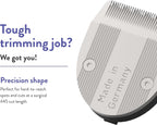 Wahl Professional Vetiva Veterinary Mini Trimmer blade attachment highlighting corrosion resistant steel