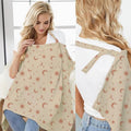 Neblueum Muslin Nursing Cover front view with sun moon and stars print