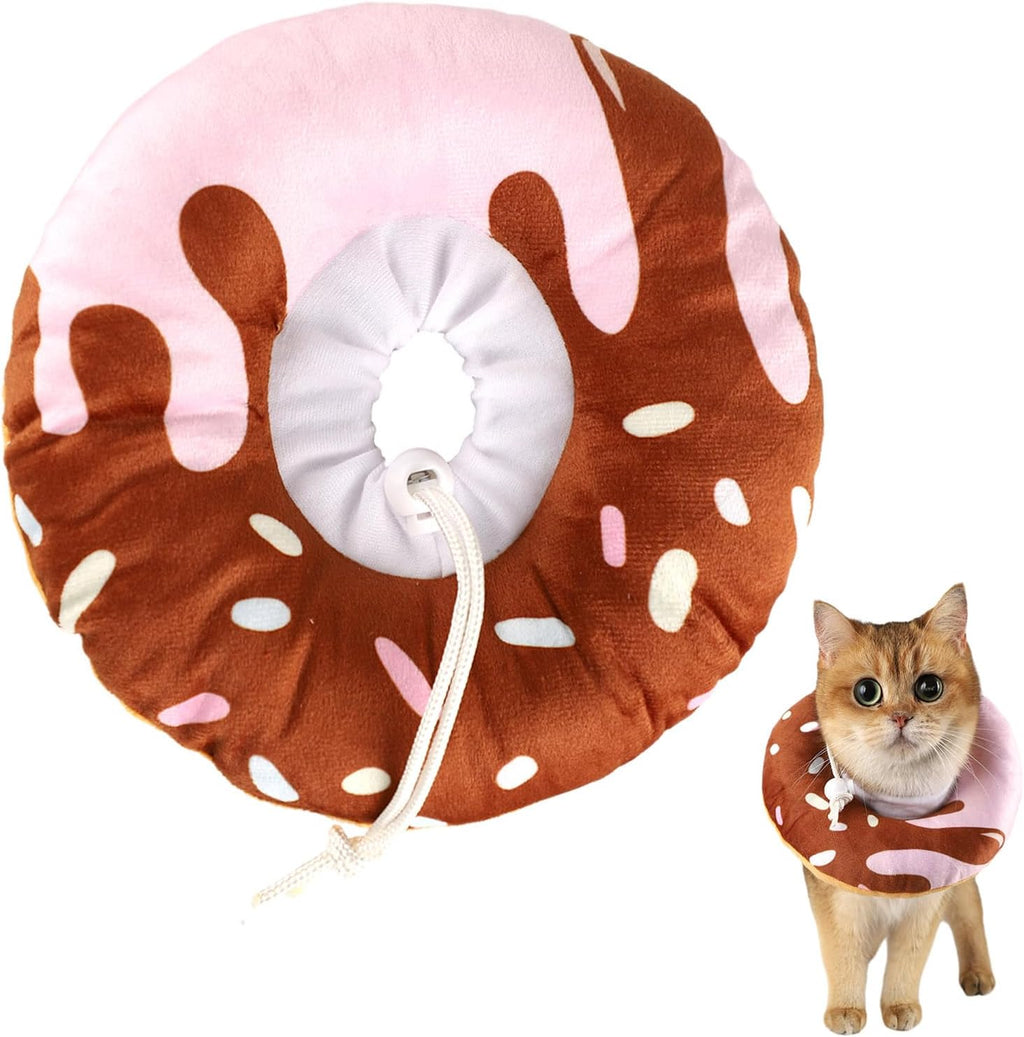 Opopark soft cat cone collar chocolate donut front view