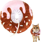 Opopark soft cat cone collar chocolate donut front view
