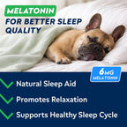 Dog eating StrellaLab melatonin calming chew treat