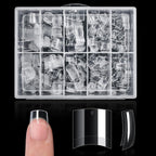 Buqikma short nail tips front view in storage box