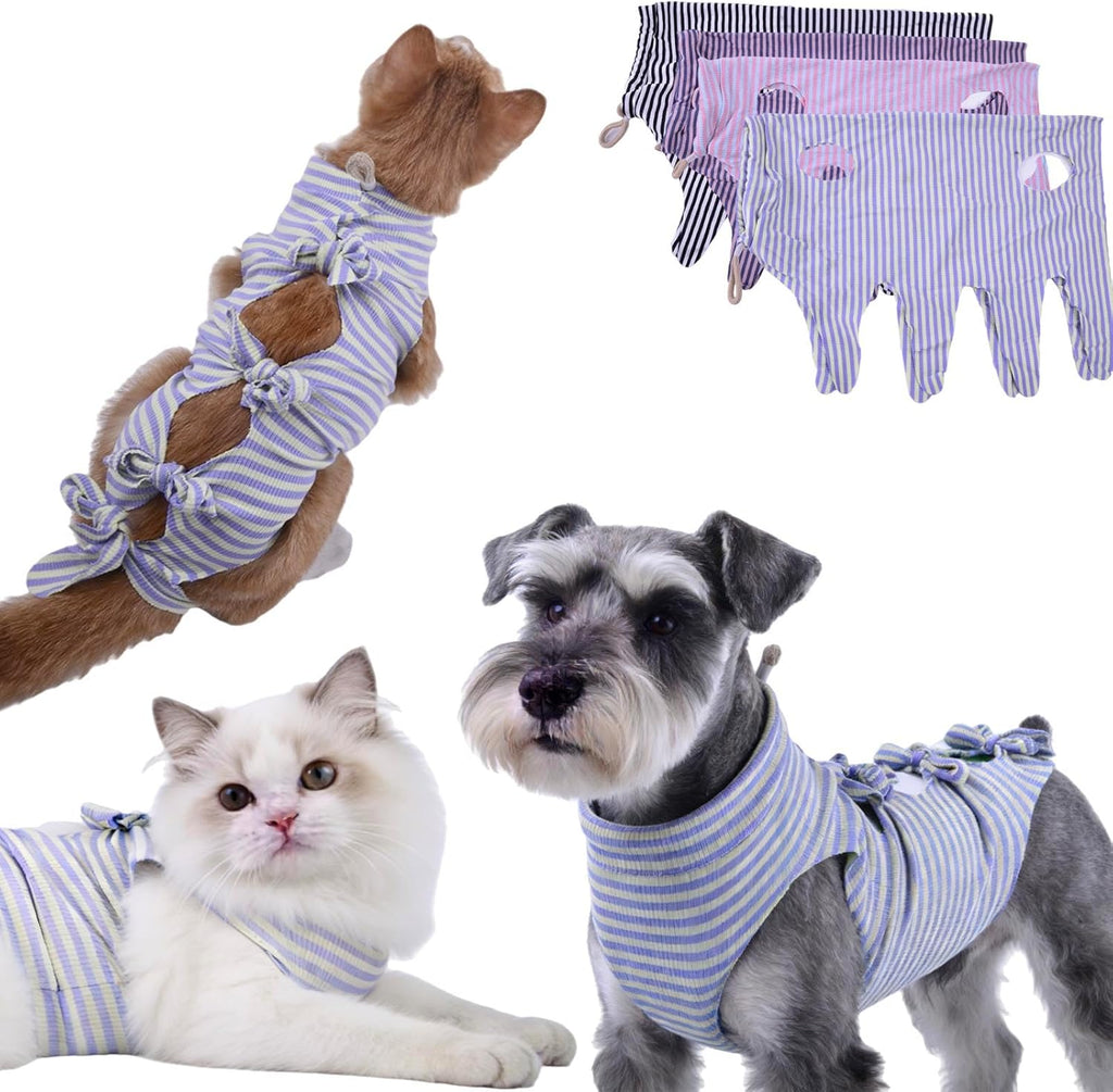 Lamiaraga 4 pcs cat surgery recovery suit front view