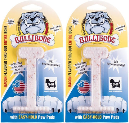 Bullibone Nylon Dog Chew Toy for Aggressive Chewers - Dental Hygiene Bone with Peanut Butter Flavor, Durable Tough Chew Toys for Small Dogs, Indestructible Dog Bone - Single - Image 11