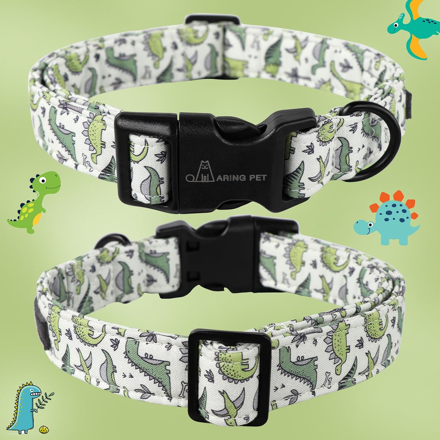 Small dog collar with adjustable buckle