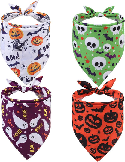 EXPAWLORER Dog Cooling Bandana Set - 4 Pack Hawaiian Dog Bandanas, Pet Summer Essentials Chill Cool Out Triangle Scarf Handkerchief Bib with Cute Fruits Pattern for Small Medium Large Dogs, Large - Image 12
