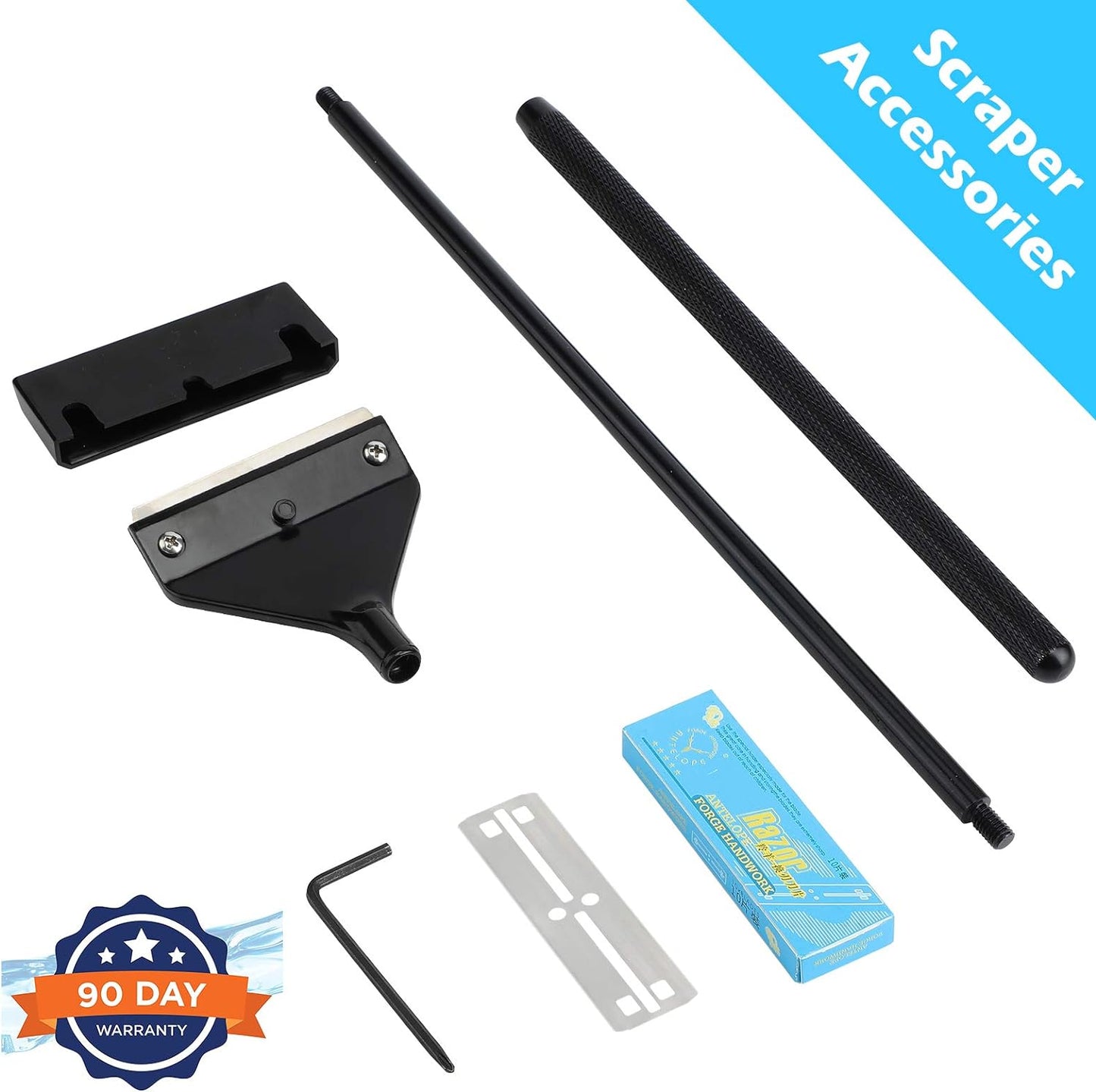 Pronetcus algae cleaner head with the protective plastic blade cover attached for safety