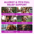 Pawzitive Pets 120 soft chews for seasonal and food allergy relief.
