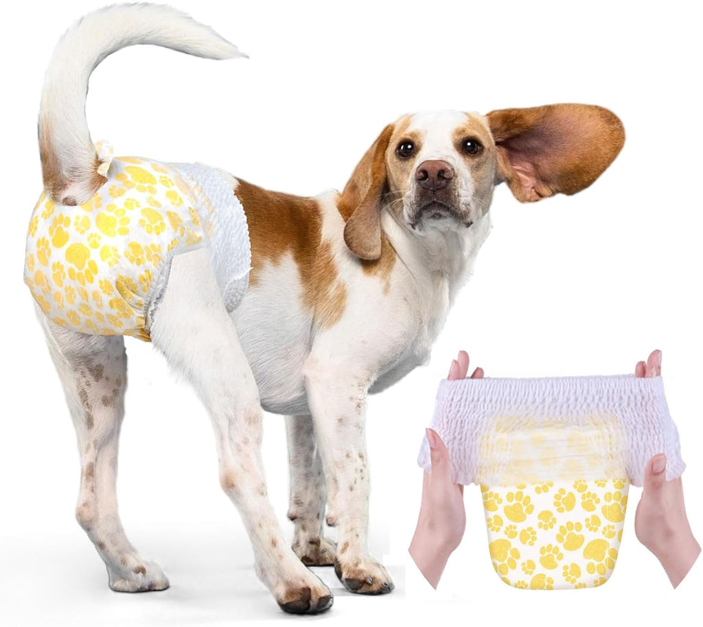 Dono Dog Diapers Female, 360 degrees Elastic Waist Disposable Pull It Up Puppy Diapers for Peeing, in Heat, Training, 360 Leak-Proof, Super Absorbent Doggie Diapers Female for Small Dogs, S, 14 PCS - Image 10