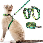 Cat Harness and Leash Set - Escape Proof Adjustable Cat Harness, Comfortable Soft Lightweight, Use Safe & Easy, Walking Travel Kitten Harness for Small Medium Large Cats (Hawaii Green) - Image 13