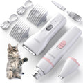 Gooad cat clippers for matted hair white grooming kit front view