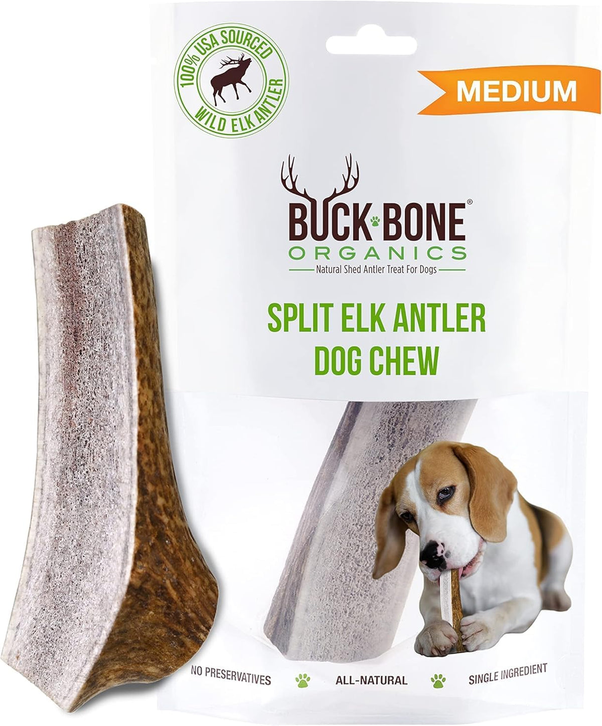 Sustainably sourced premium natural elk antler chews