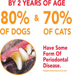 Close-up of Petrodex dental care formula branding