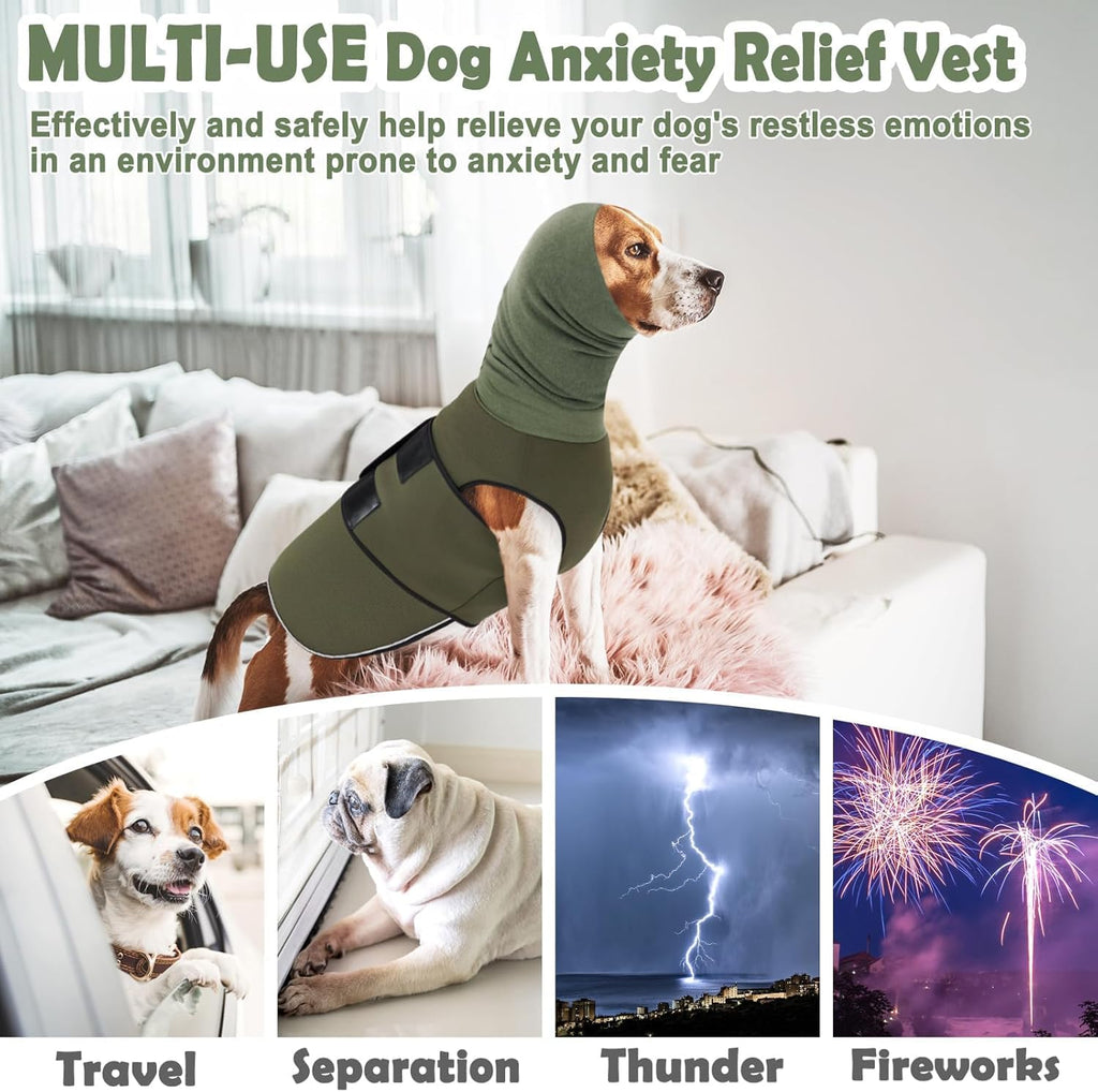 KOESON pet calming hoodie for small dogs noise reduction wrap