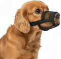 Ohnso dog muzzle for medium dogs front view showing breathable mesh