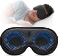 YFONG Weighted Sleep Mask black front view 3D contoured design