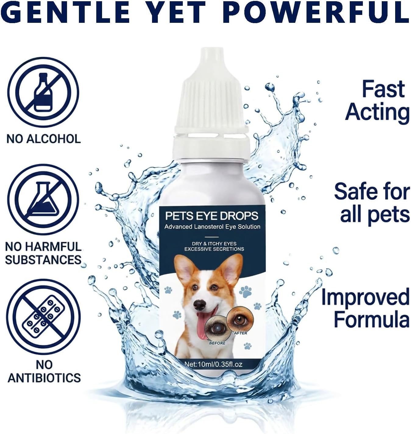 Lanosterol pet eye drops for dog vision clarity