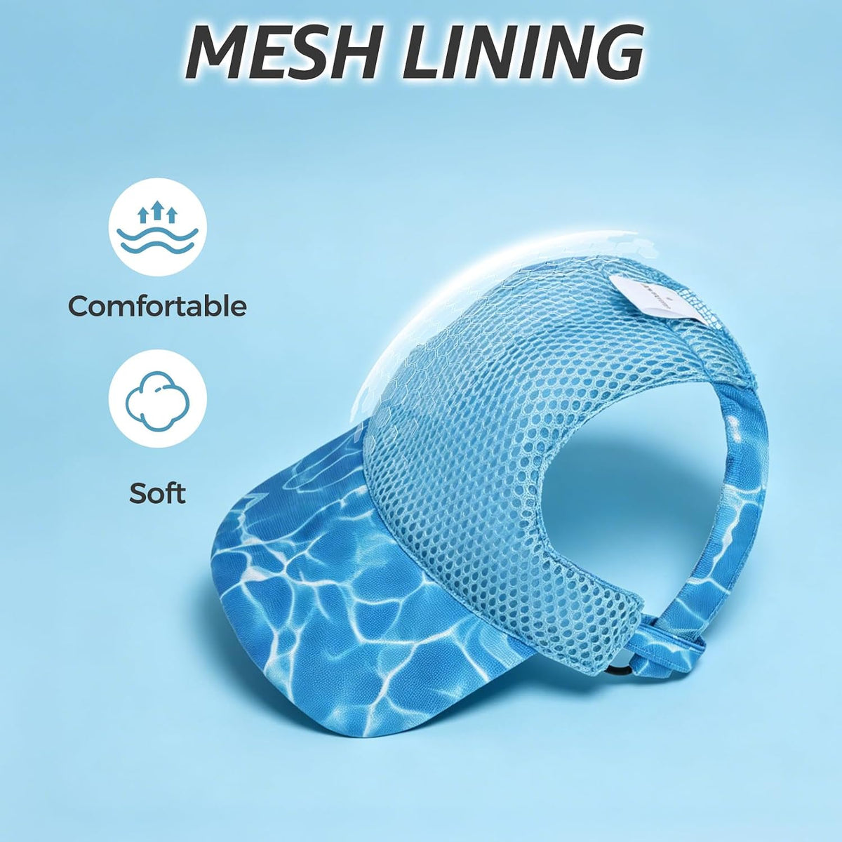 Adjustable chin strap detail on Scenereal pet visor hat