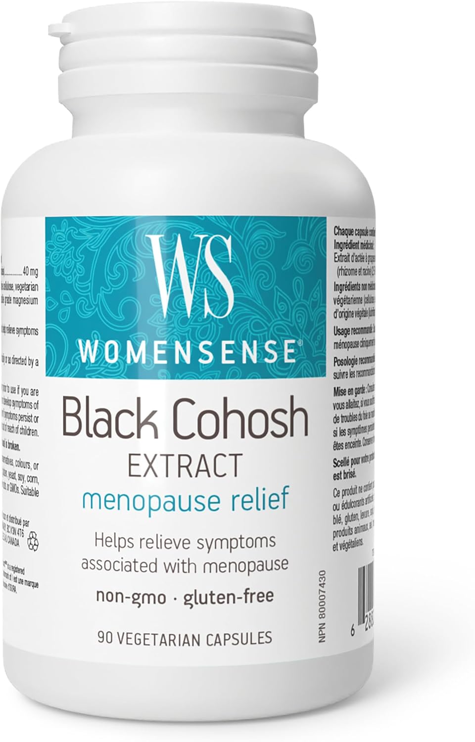 Natural Factors WomenSense Black Cohosh Extract 40mg front view