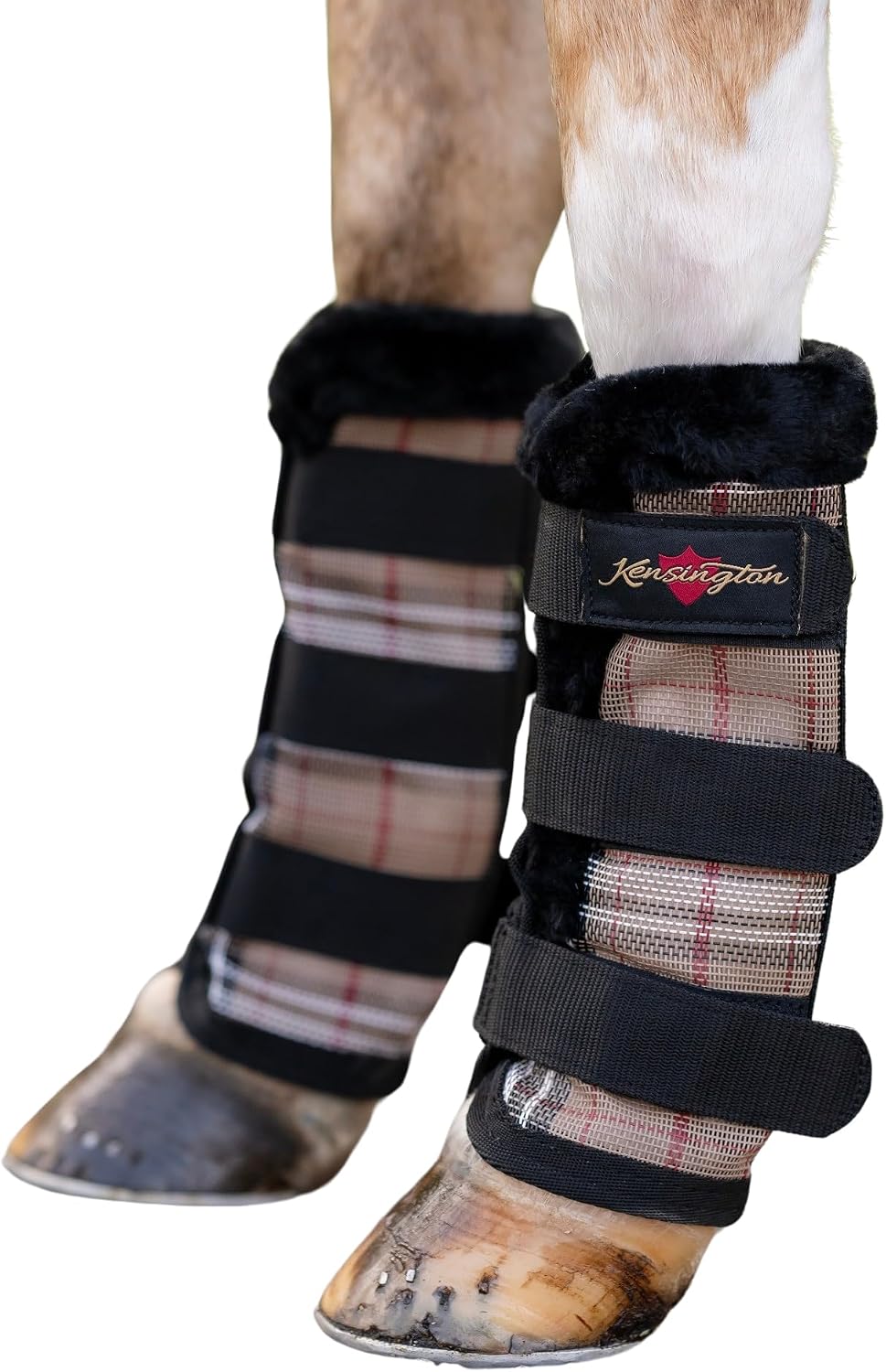 Kensington Protective Products Horse Fly Boots - Fleece Trimmed - Stay-Up Technology - Protection from Insect Bites and UV Rays - Sold in Pairs (2 Boots) - Image 15