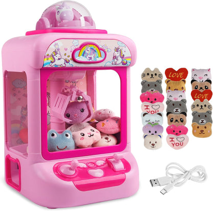 Marlrin TingingYuli unicorn mini claw machine front view pink tabletop arcade game for kids