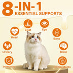 Cudory 8-in-1 feline daily vitamins with egg yolk and cheese center