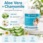 Hypoallergenic cat eye cleaning pads 100 count container
