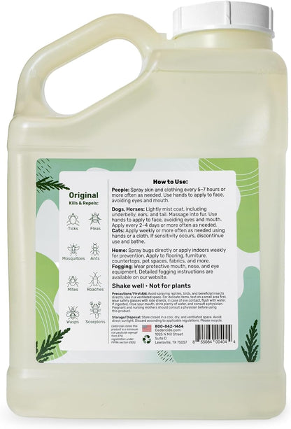 Cedarcide Original 1 gallon eco friendly flea and tick spray container