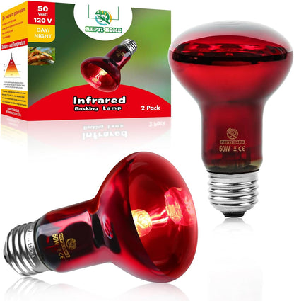 REPTI HOME infrared reptile heat lamp bulb front view for terrarium heating.