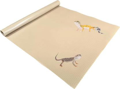 REPTILE LINERS terrarium substrate mat beige front view reptile tank bedding