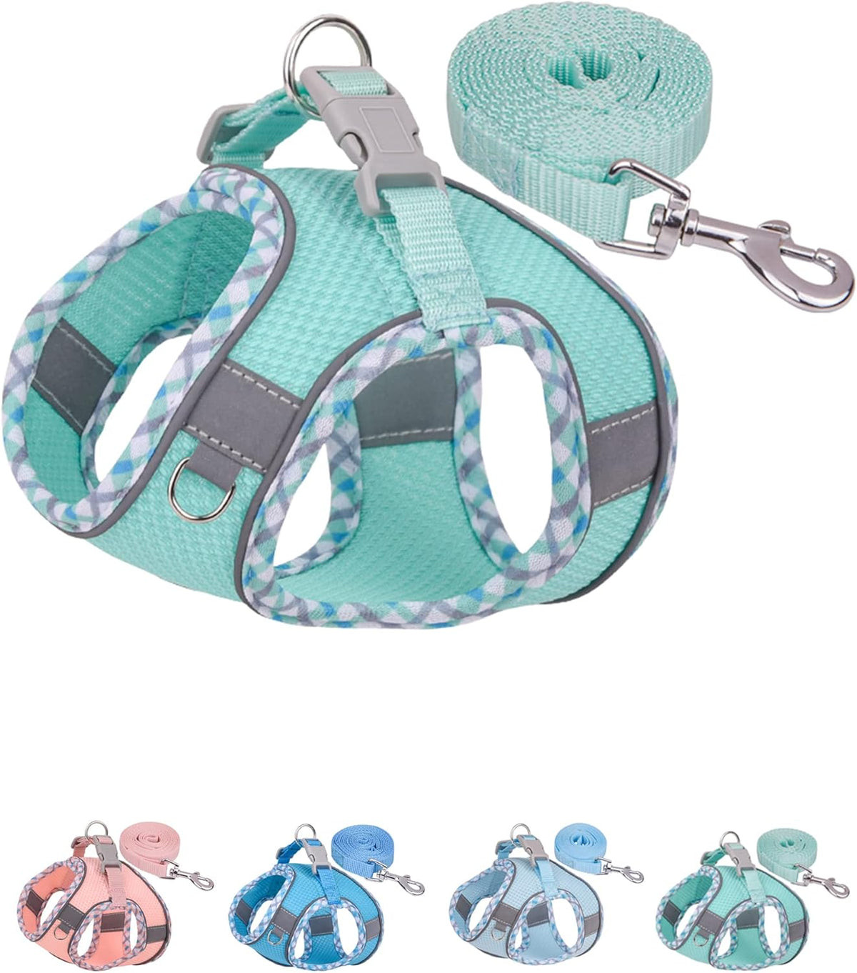 Petank Dog Harness for Small Medium Dogs No Pull, Puppy Harness and Leash Set, Step in Dog Harness for Walking, Running, Training, Small Dog Vest (Pink, XXS) - Image 10