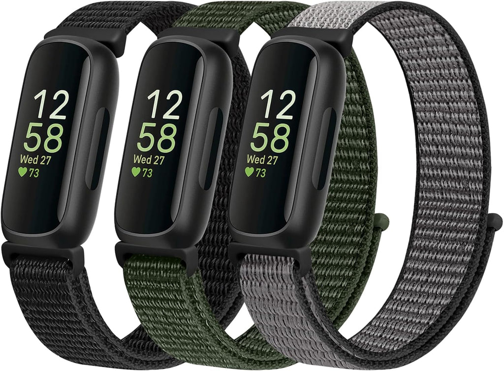 Nylon Bands Compatible for Fitbit Inspire 3/Inspire 2/Inspire/Inspire HR/Ace 3/Ace 2 Bands, Breathable Sport Replacement Straps Soft Adjustable Solo Loop Nylon Wristband for Women Men - Image 12