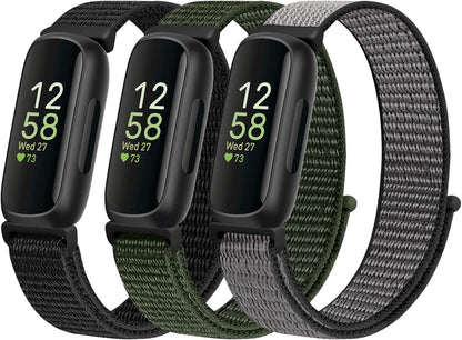 Nylon Bands Compatible for Fitbit Inspire 3/Inspire 2/Inspire/Inspire HR/Ace 3/Ace 2 Bands, Breathable Sport Replacement Straps Soft Adjustable Solo Loop Nylon Wristband for Women Men - Image 12