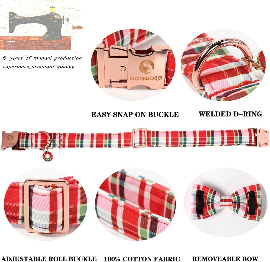 DOGWONG puppy collar with detachable bow tie detail