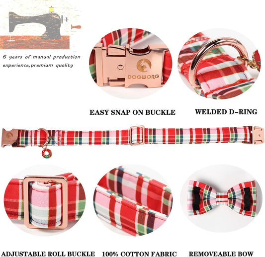 DOGWONG puppy collar with detachable bow tie detail