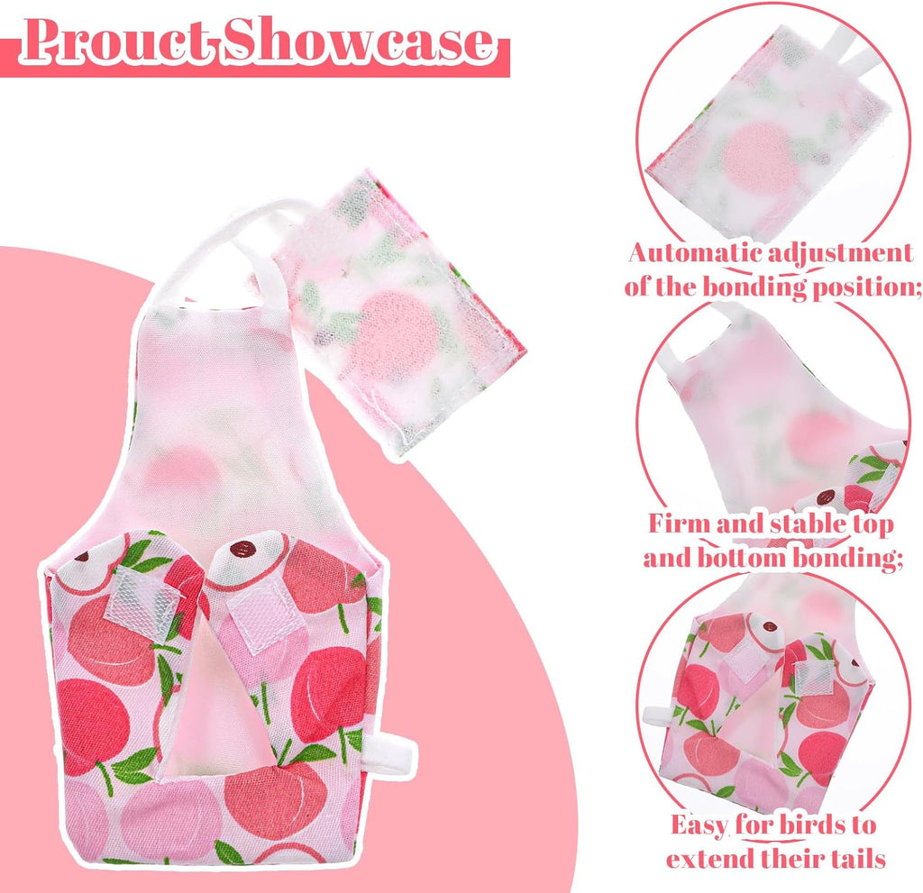 Cockatiel wearing fruit pattern flight suit
