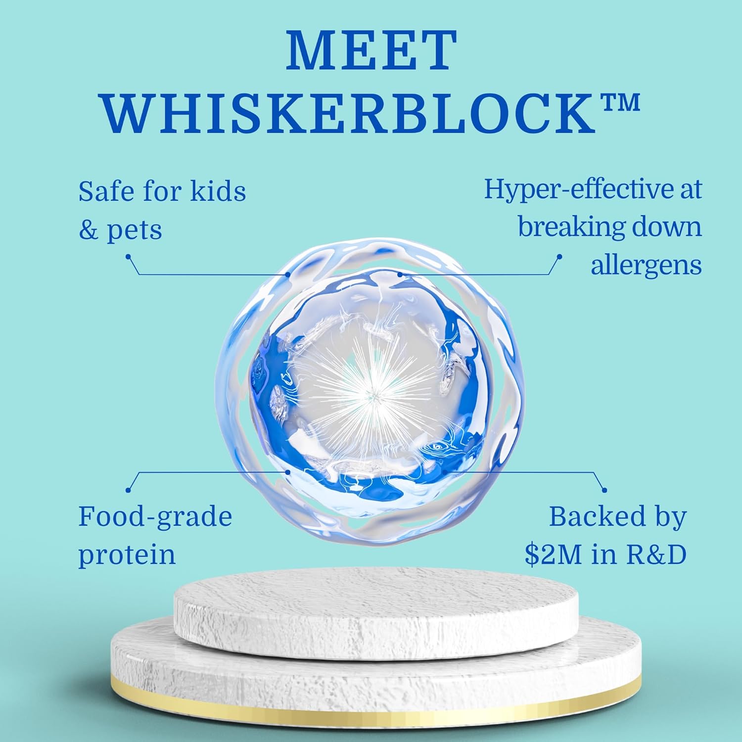 Close up of the non toxic pet safe certification seal on Pacagen packaging.